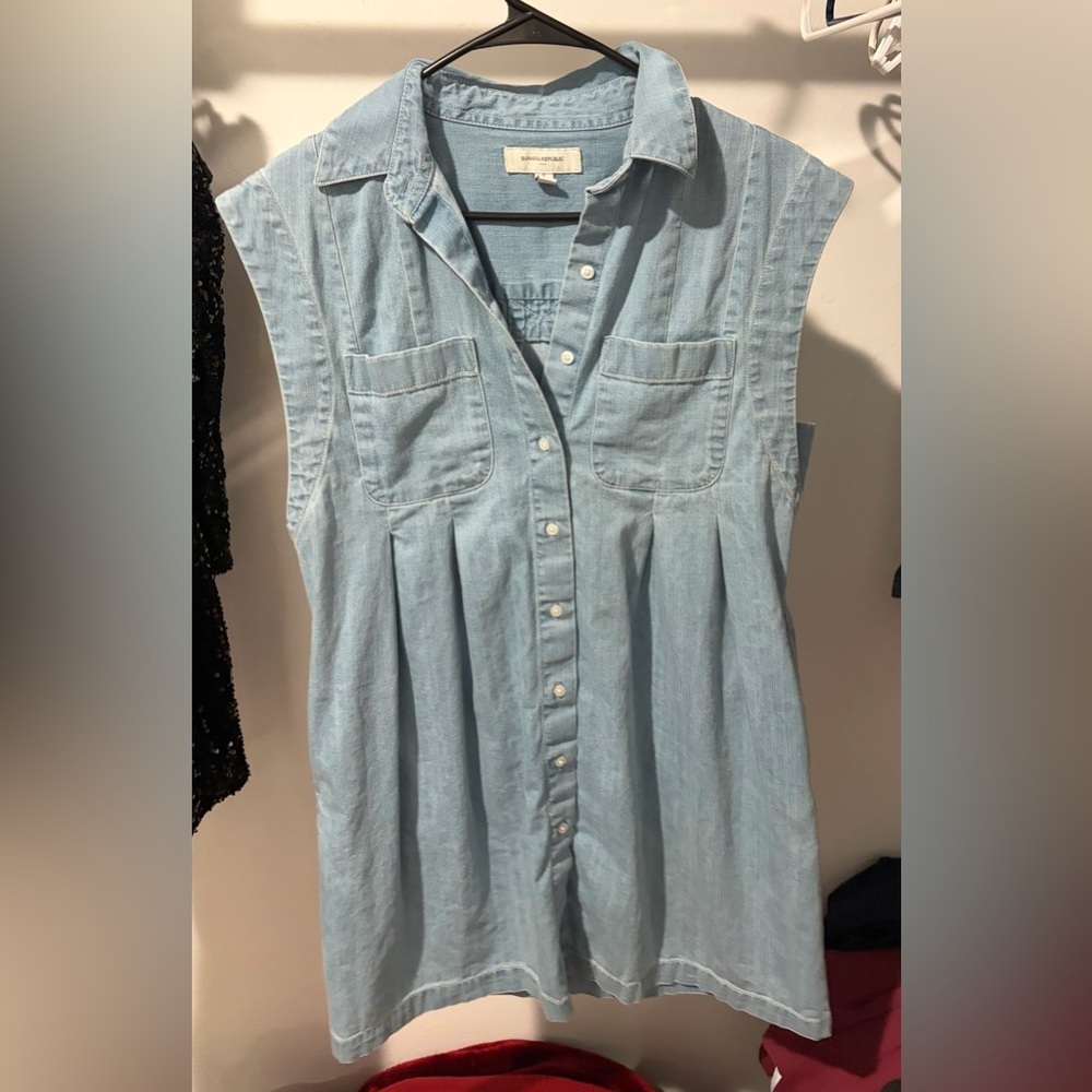 Banana Republic Utility Mini Denim Shirt dress